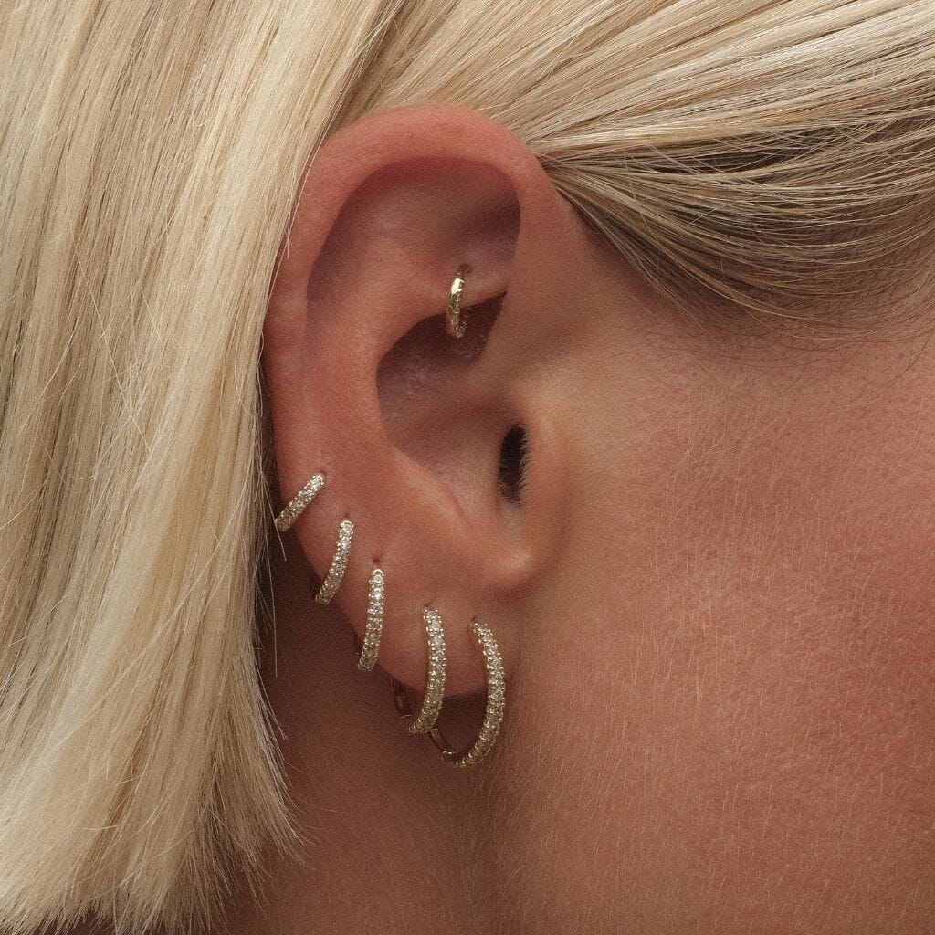 Mike diamond hoop piercing