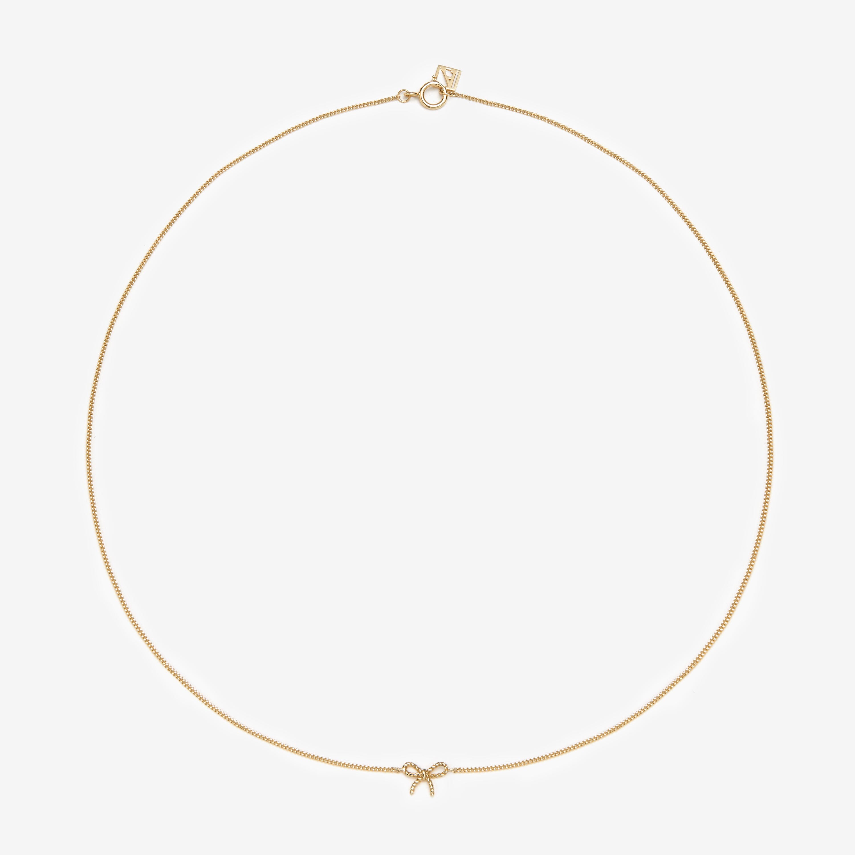 Atticus micro bow necklace
