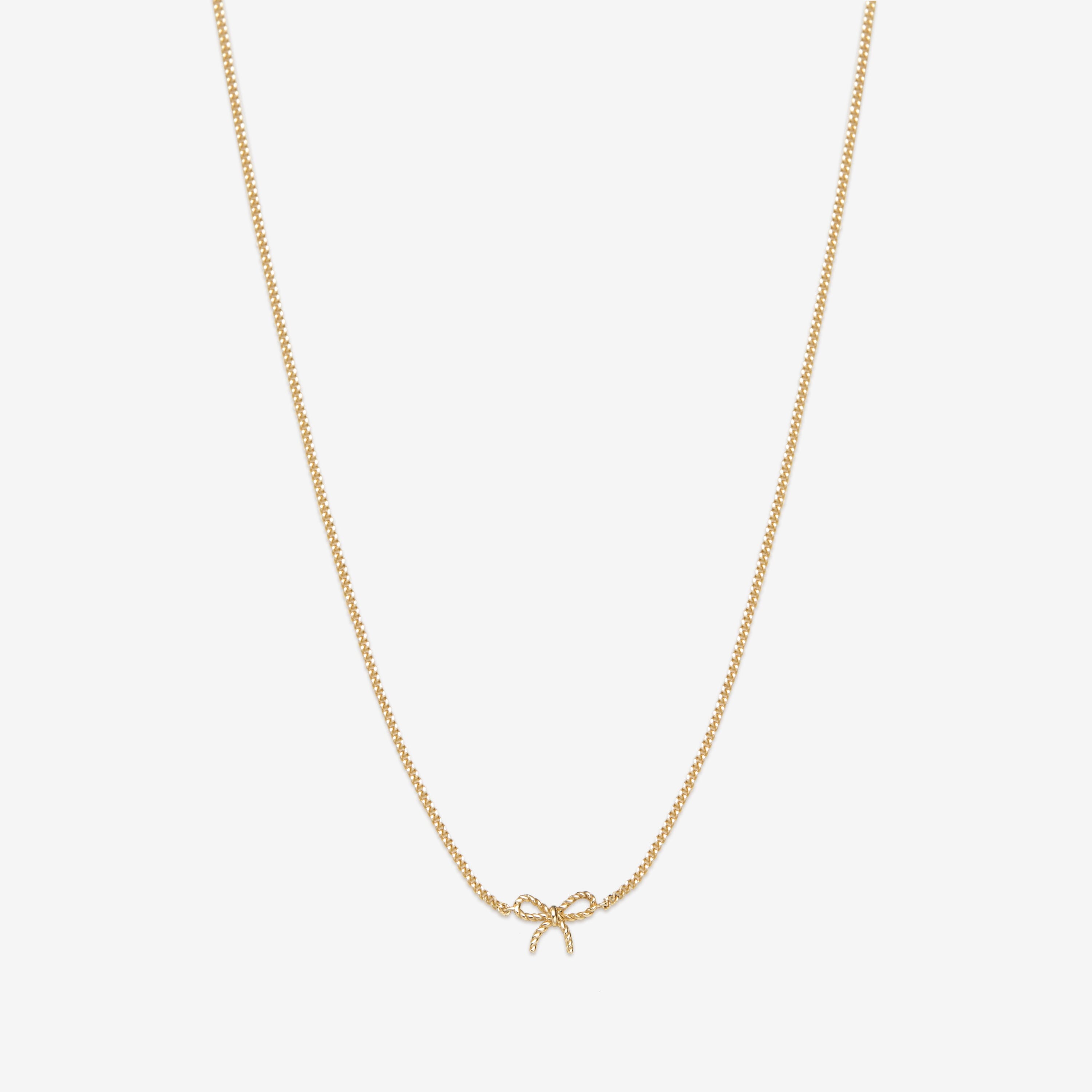 Atticus micro bow necklace