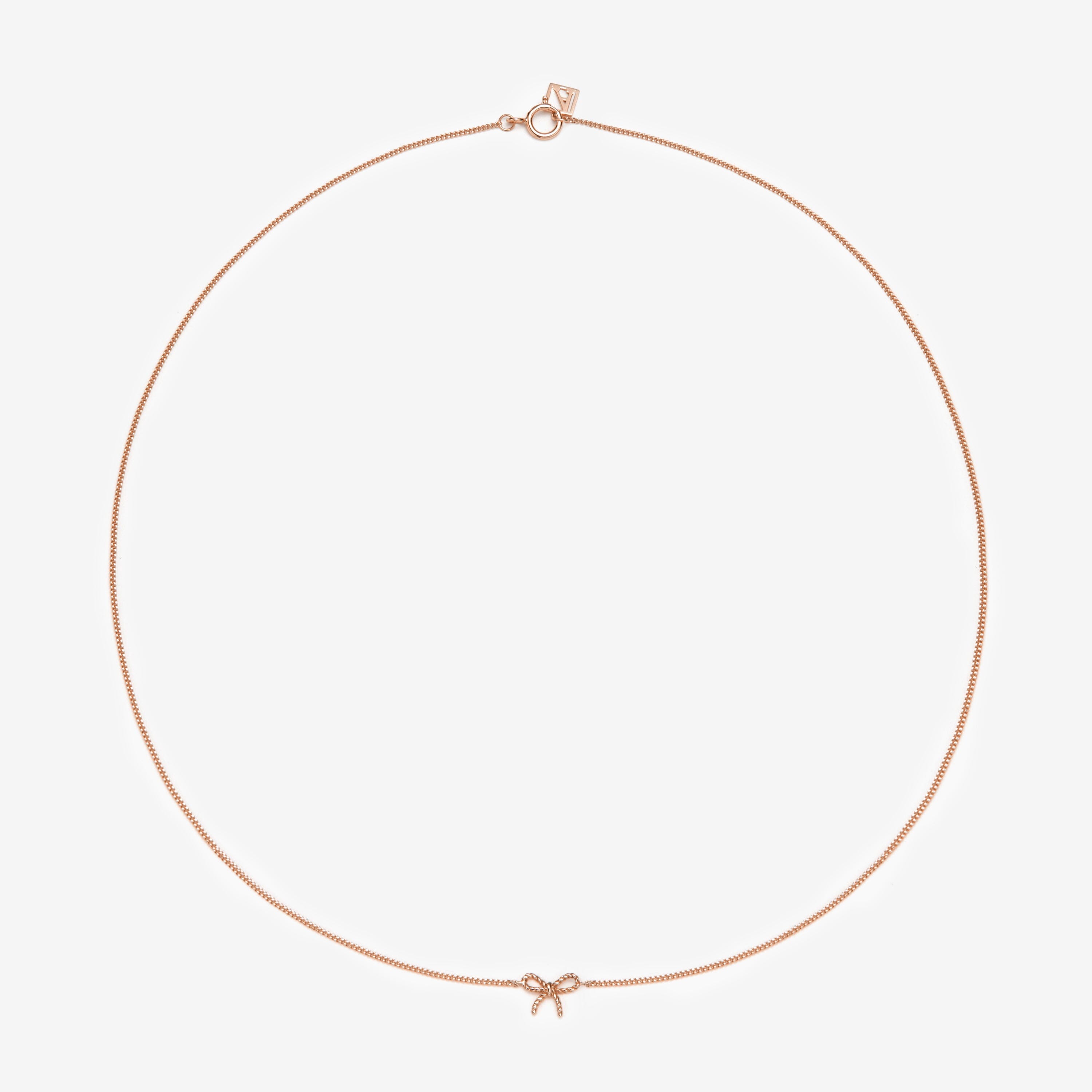 Atticus micro bow necklace