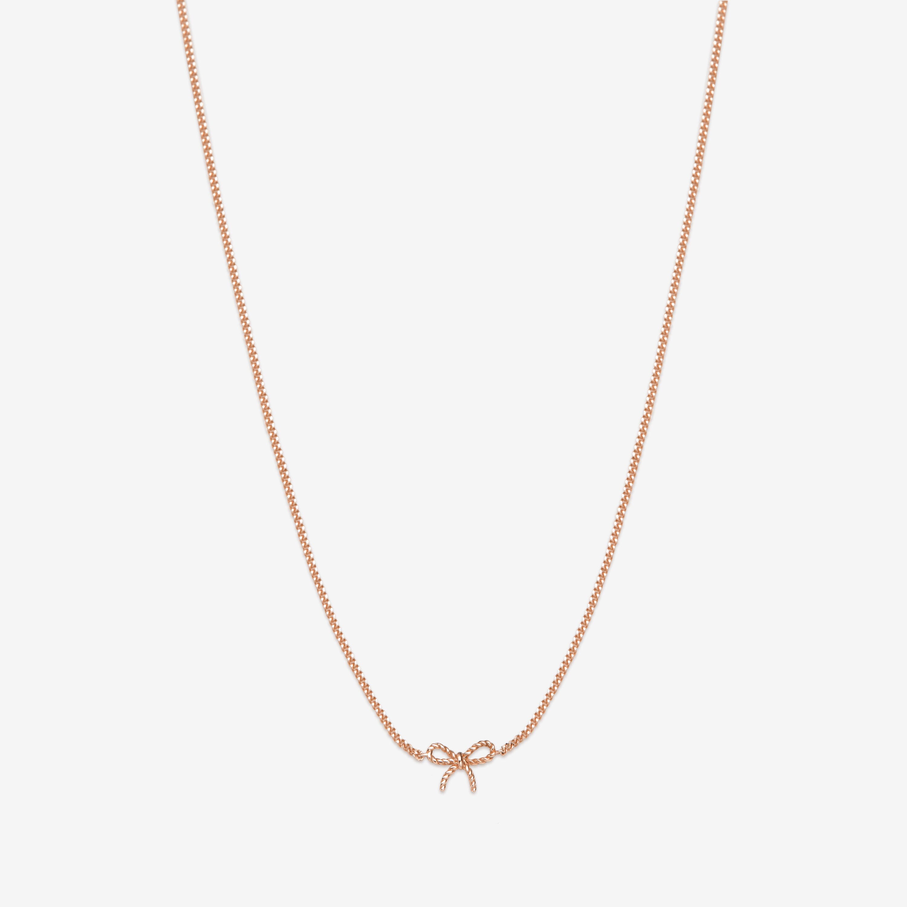 Atticus micro bow necklace