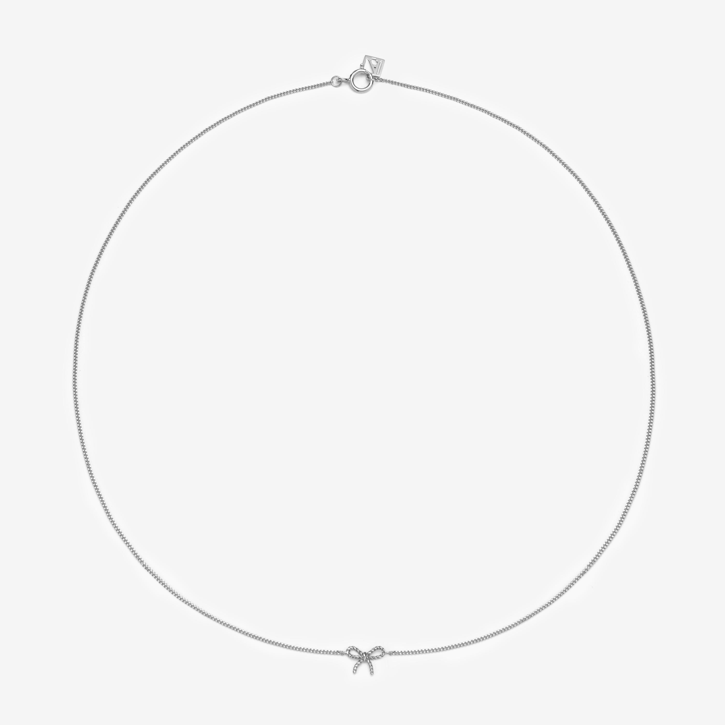 Atticus micro bow necklace