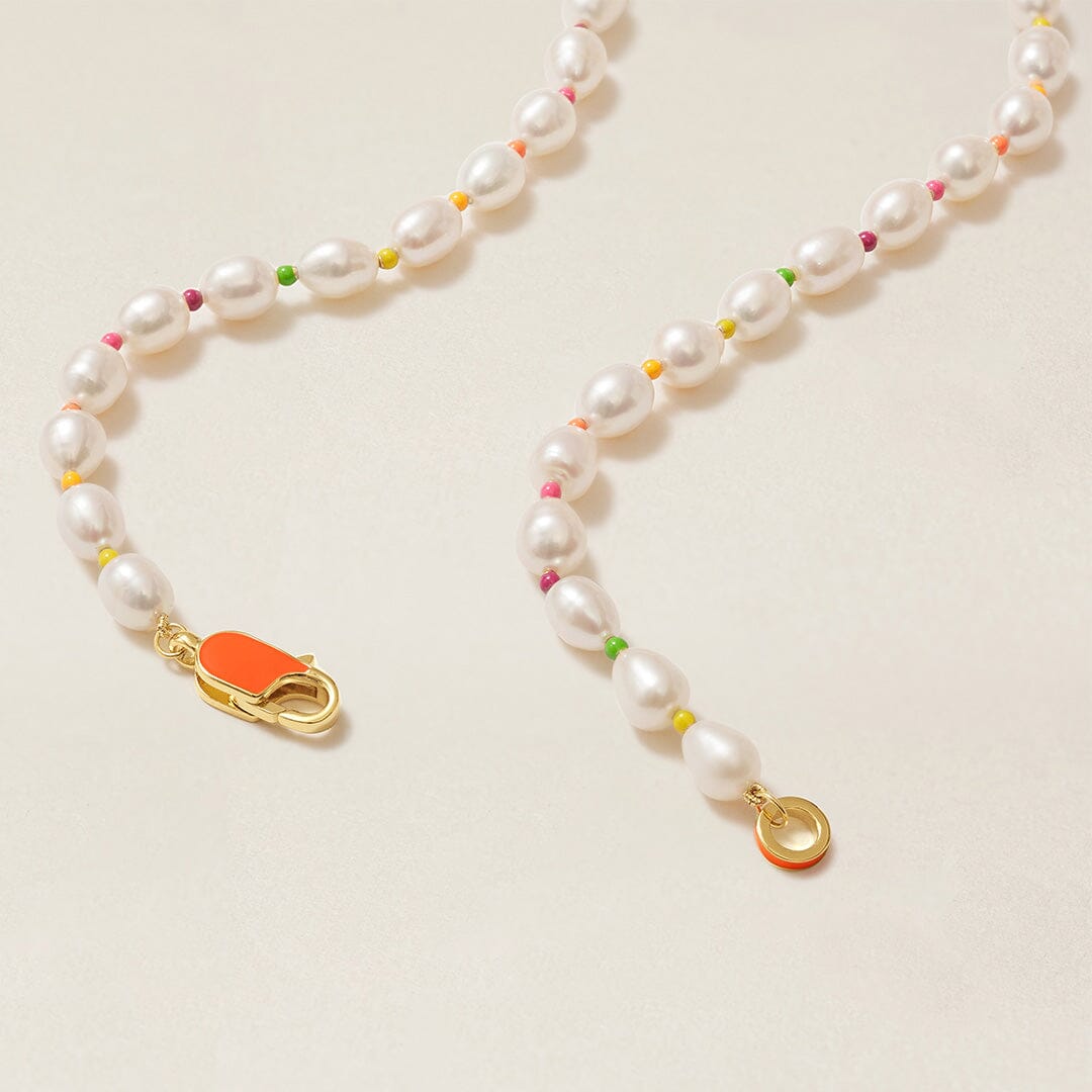 Kurt neon pearl necklace