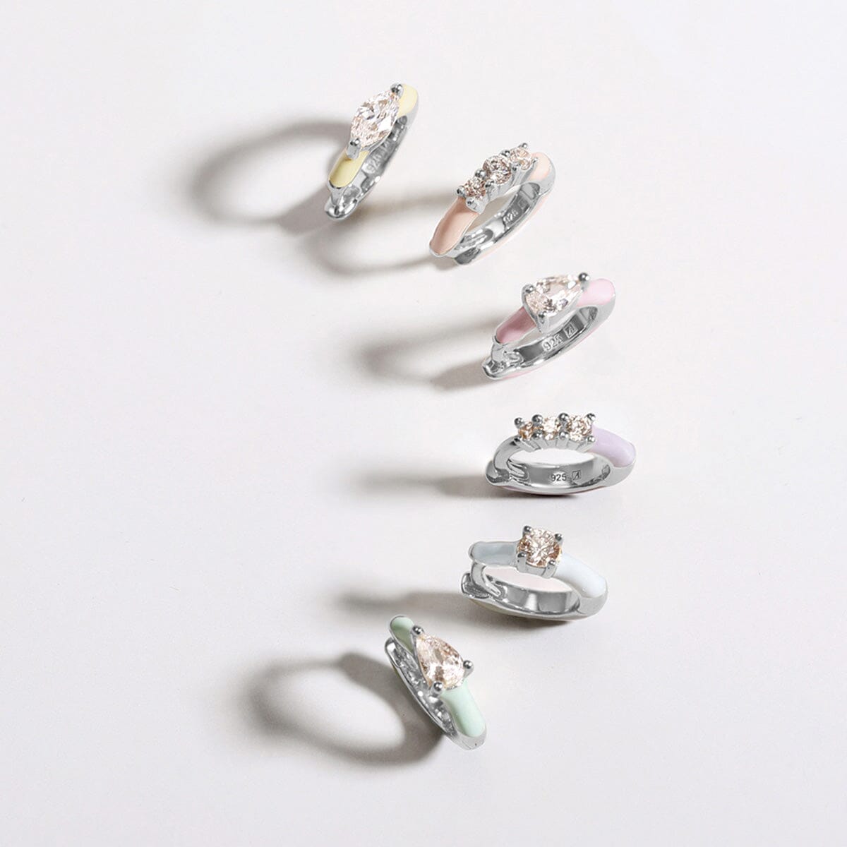 Burton enamel sherbet 6-piece earring set