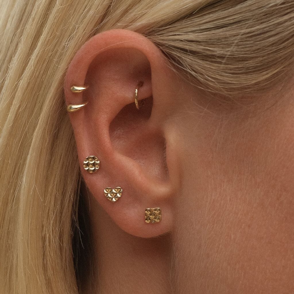 Day heart quilted piercing