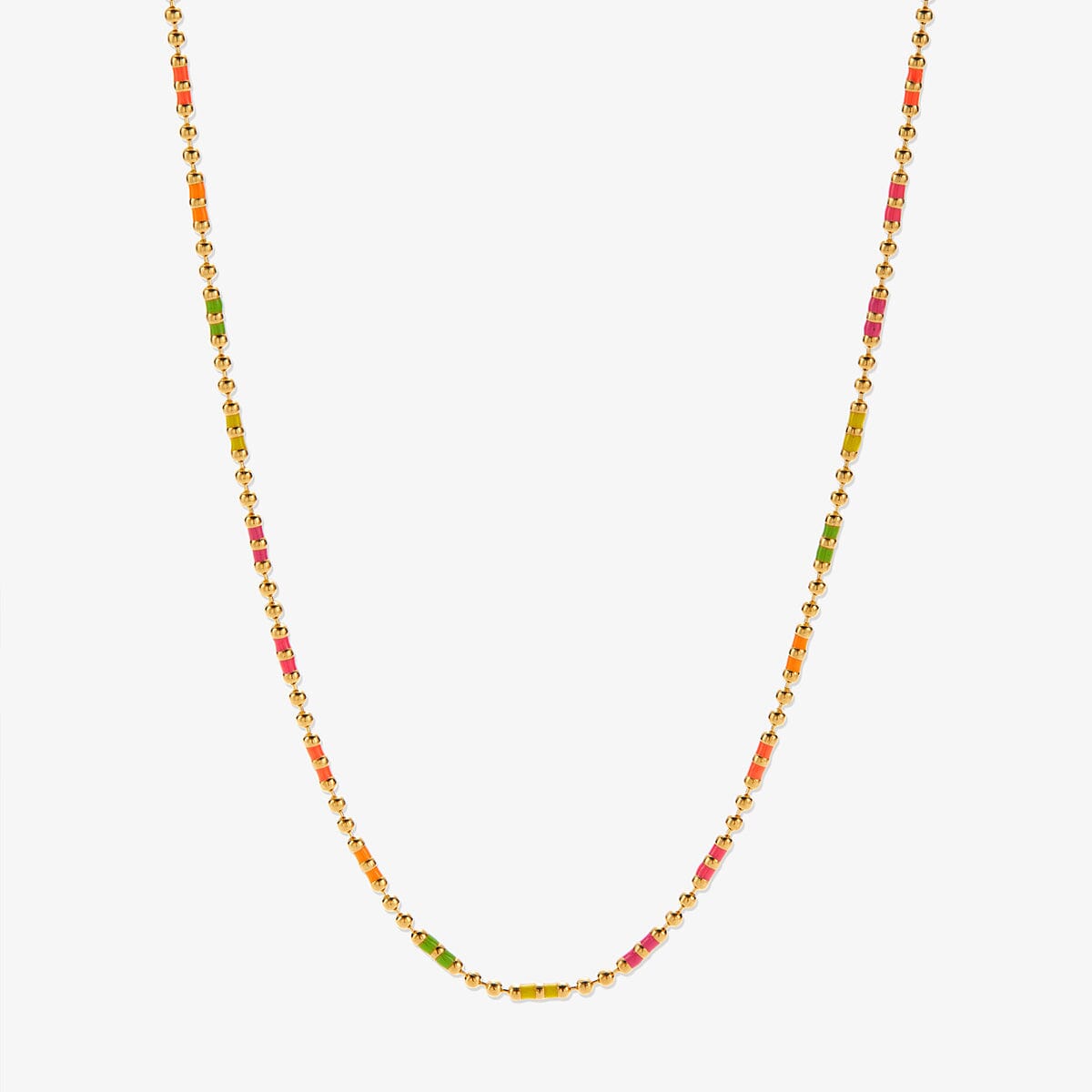 Emin neon ball chain necklace