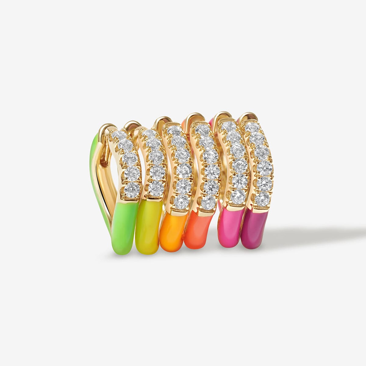 Gavin neon enamel 6-piece earring set