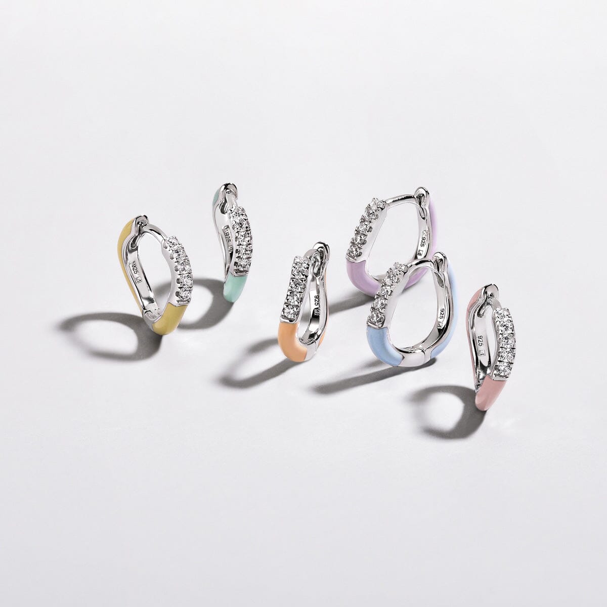 Gavin enamel sherbet 6-piece earring set