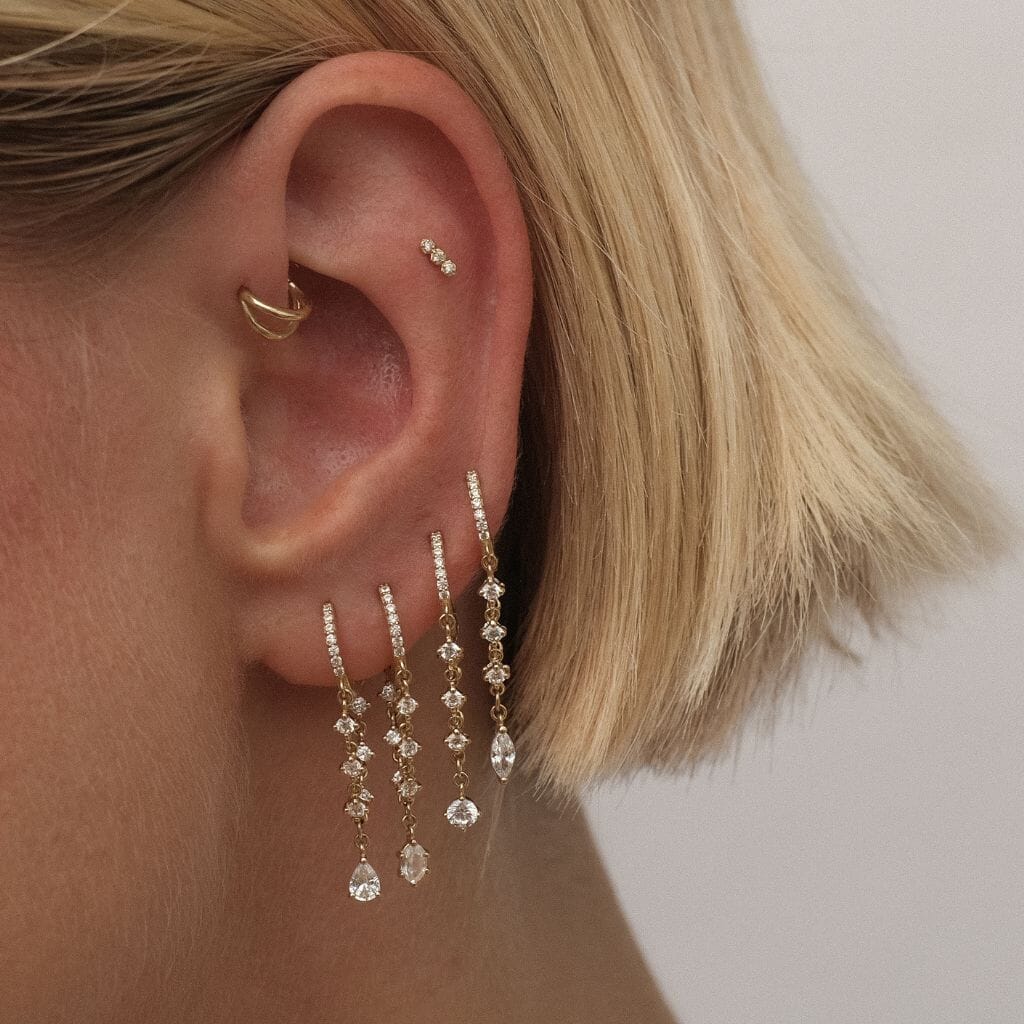 Idris chain hoop earring