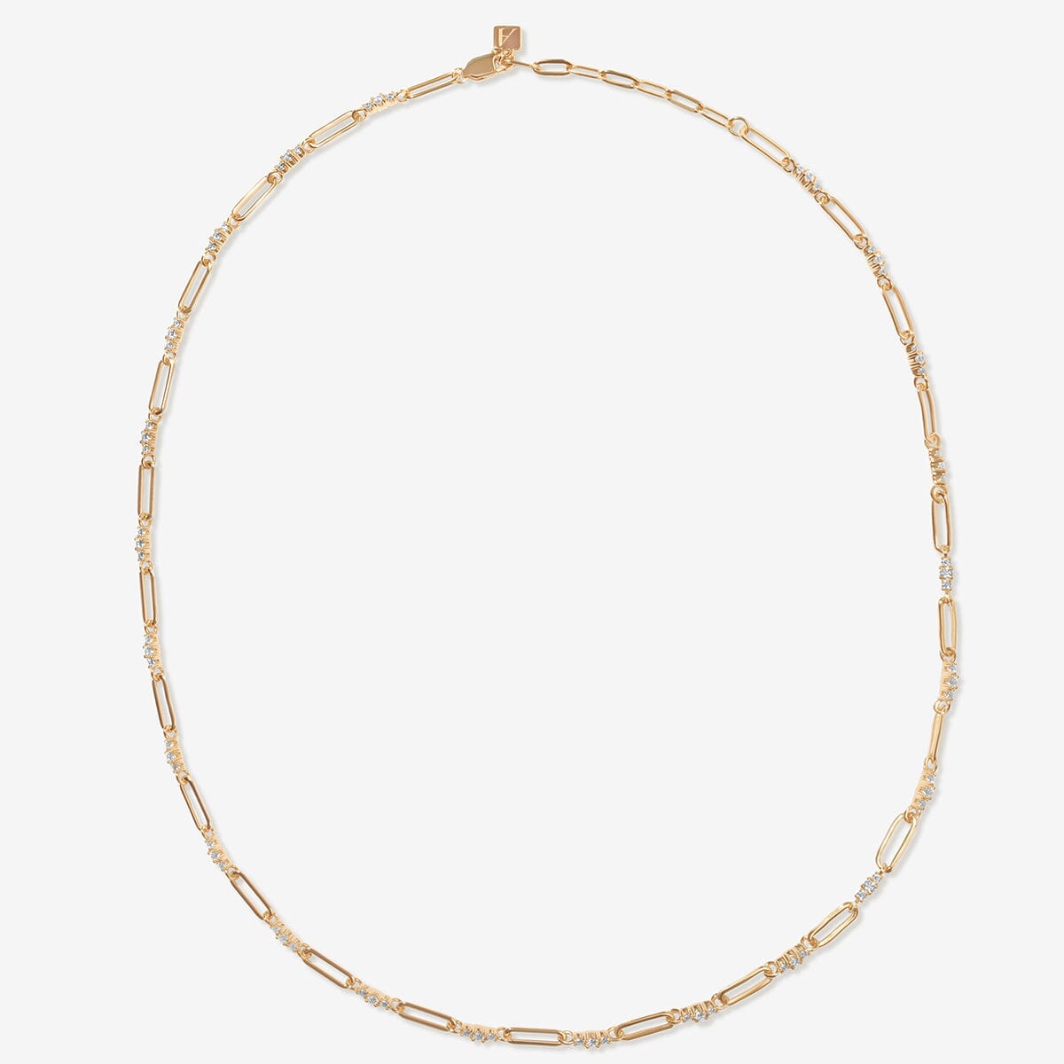 Kahl single link paperclip chain necklace