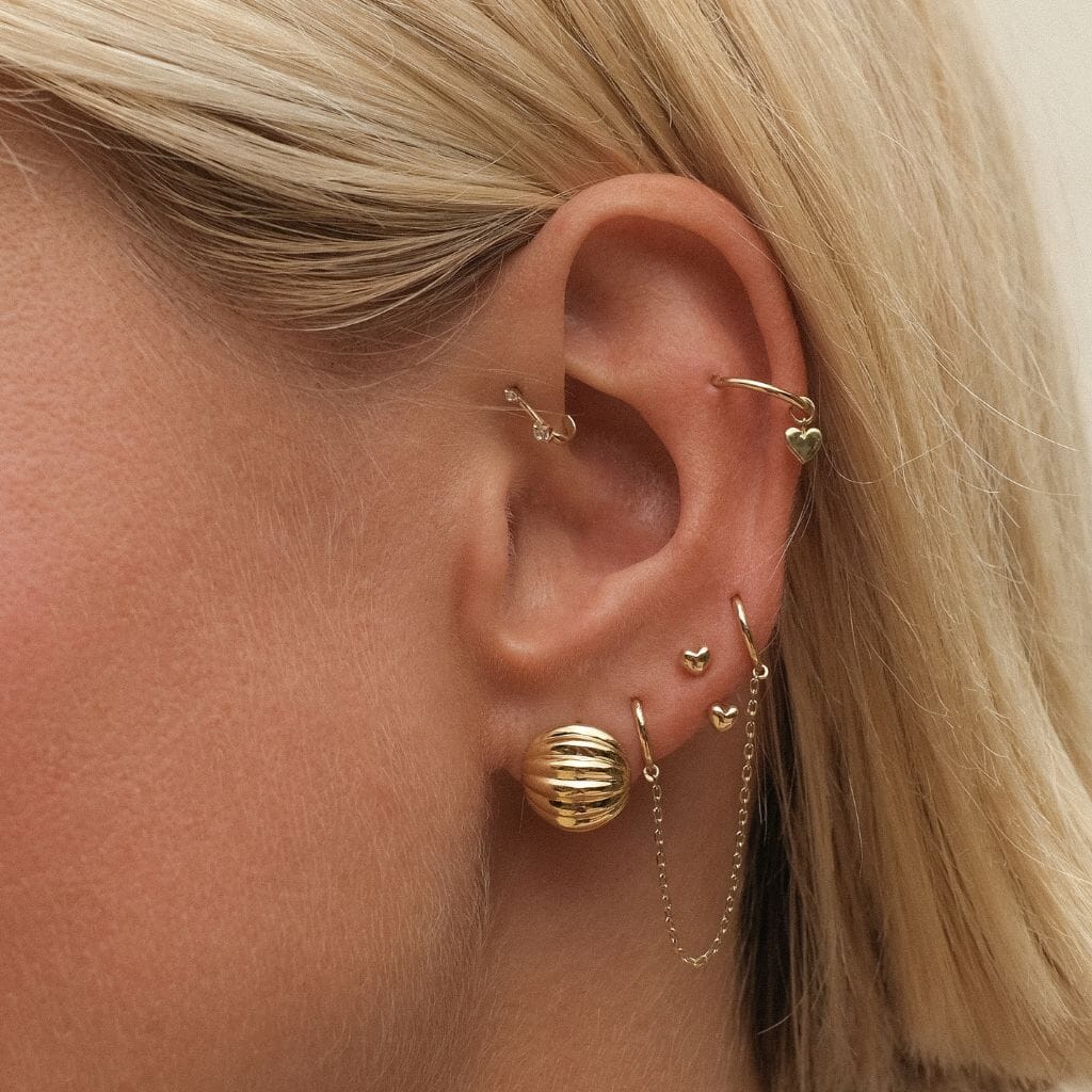 Klaus mini ball huggie earrings