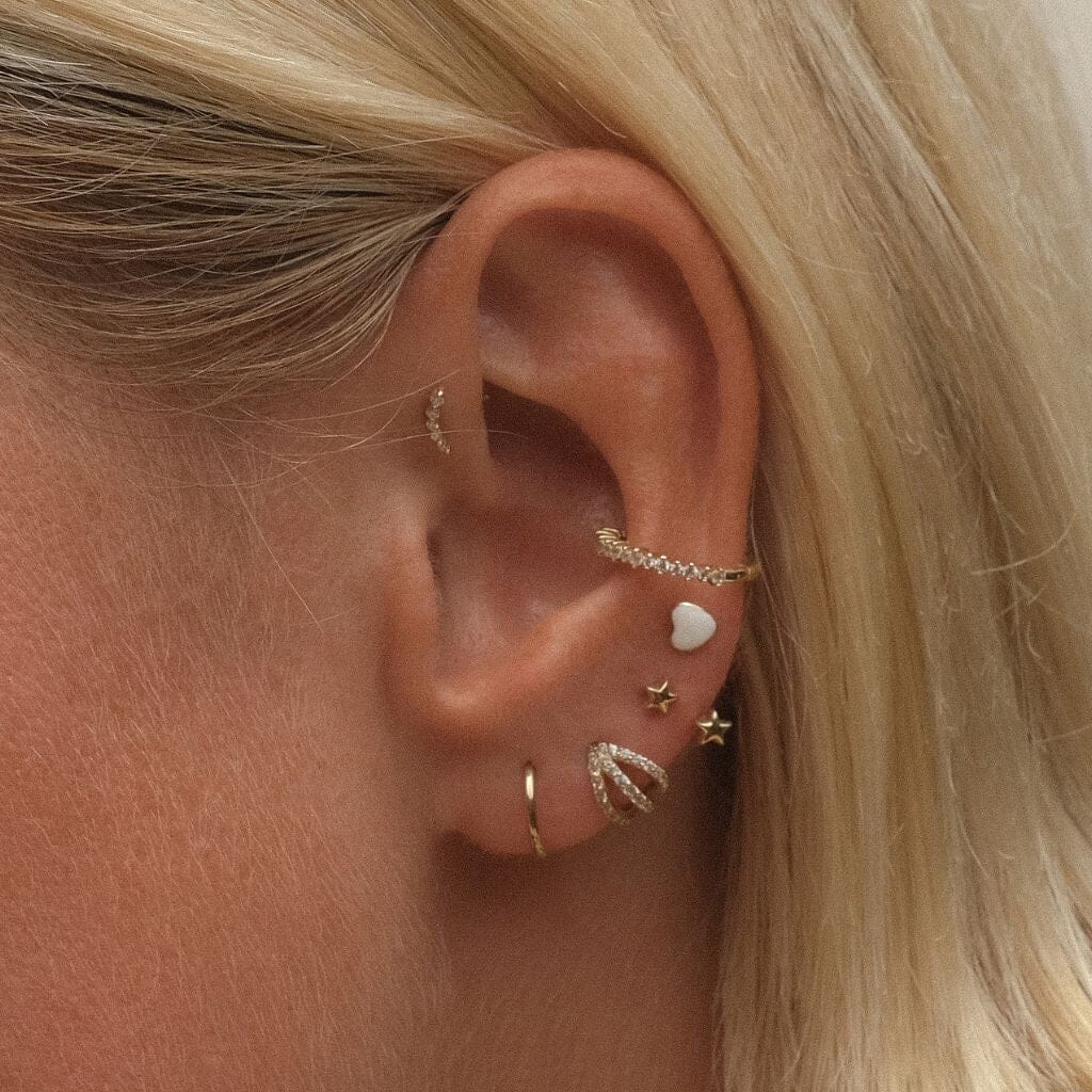 Lincoln star u hoop piercing