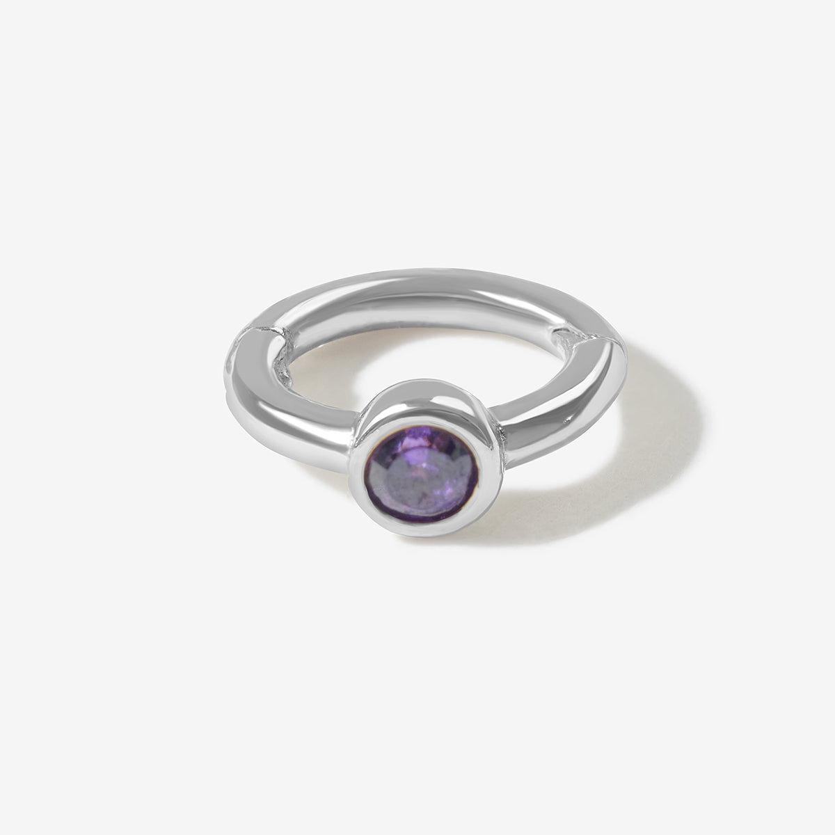 Lono birthstone huggie