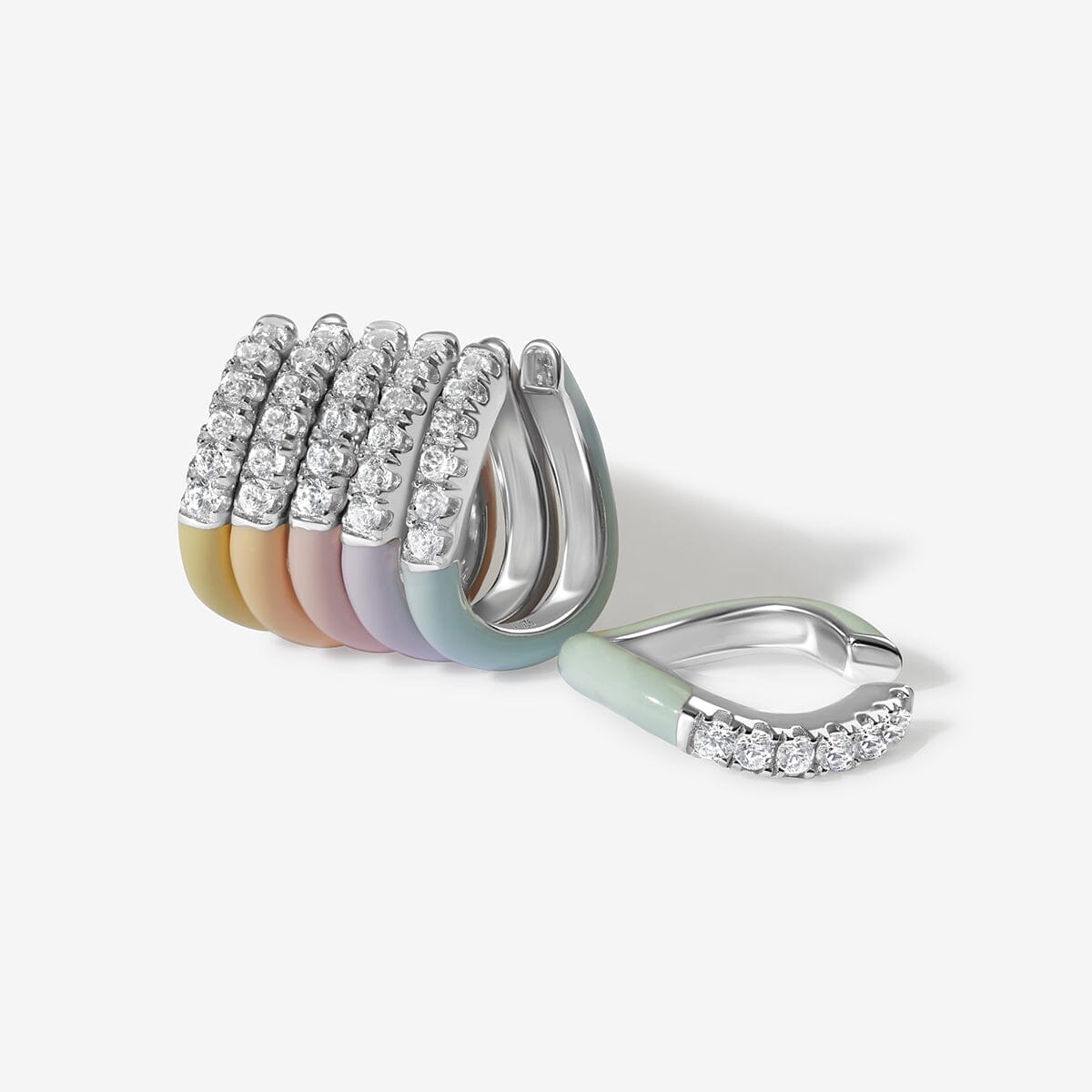 Maverick enamel sherbet 6-piece ear cuff set