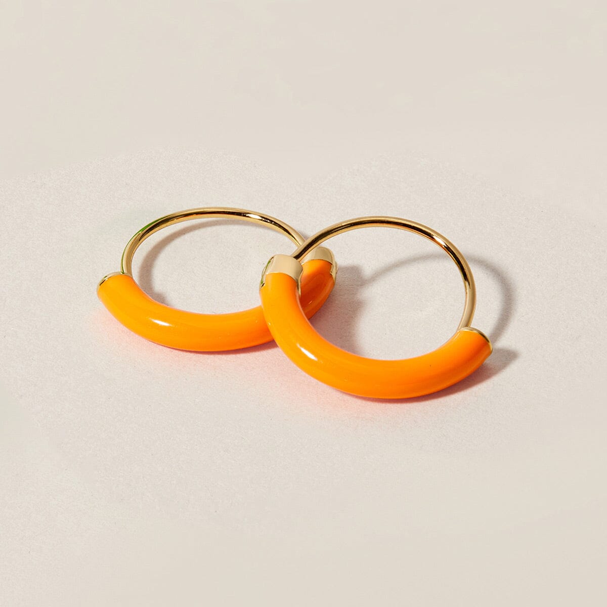 Saz neon orange mini hoops