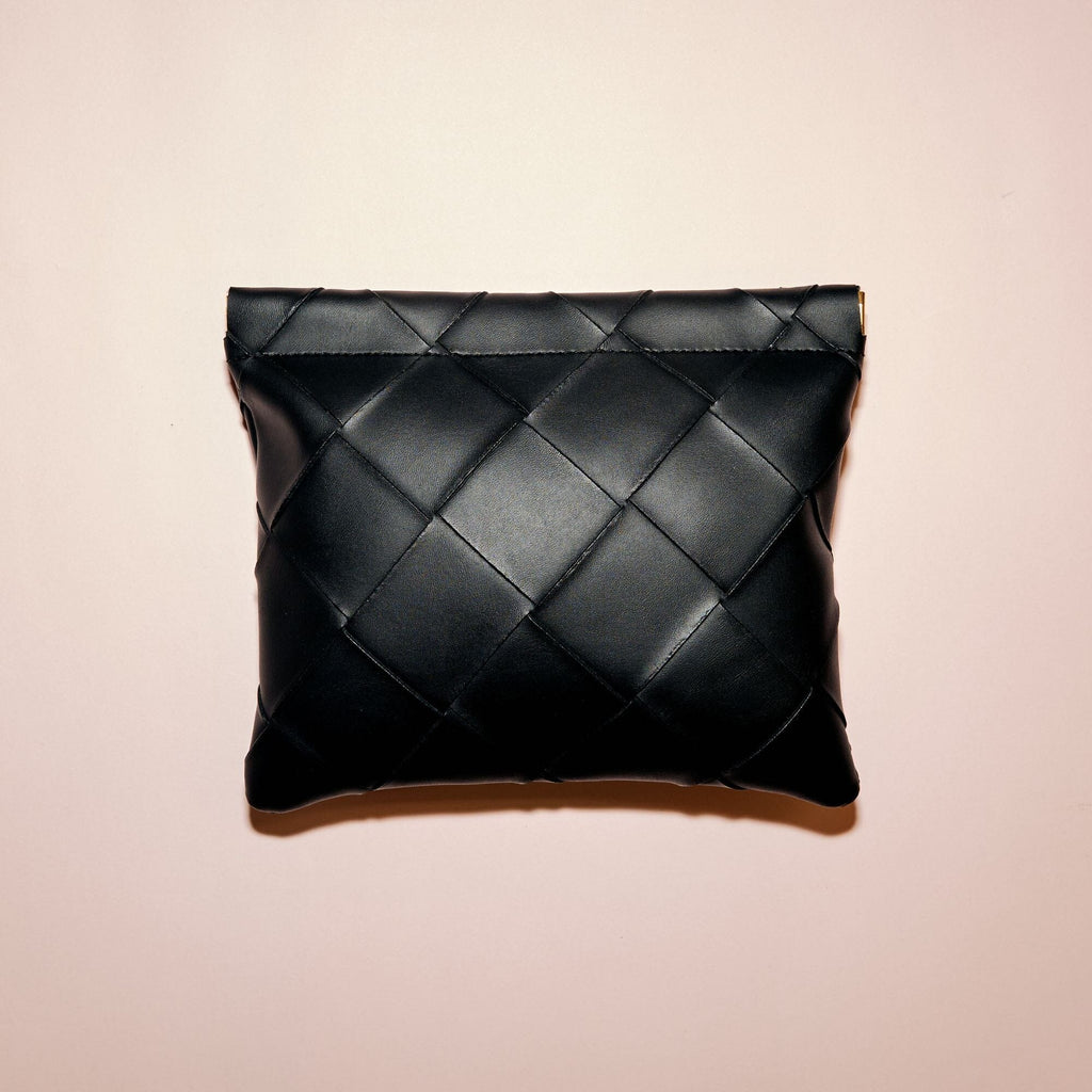 Black woven pouches 3-piece set