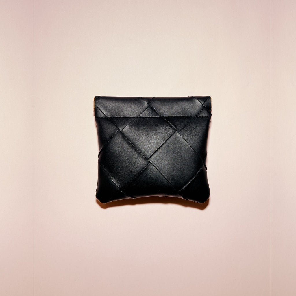 Black woven pouches 3-piece set