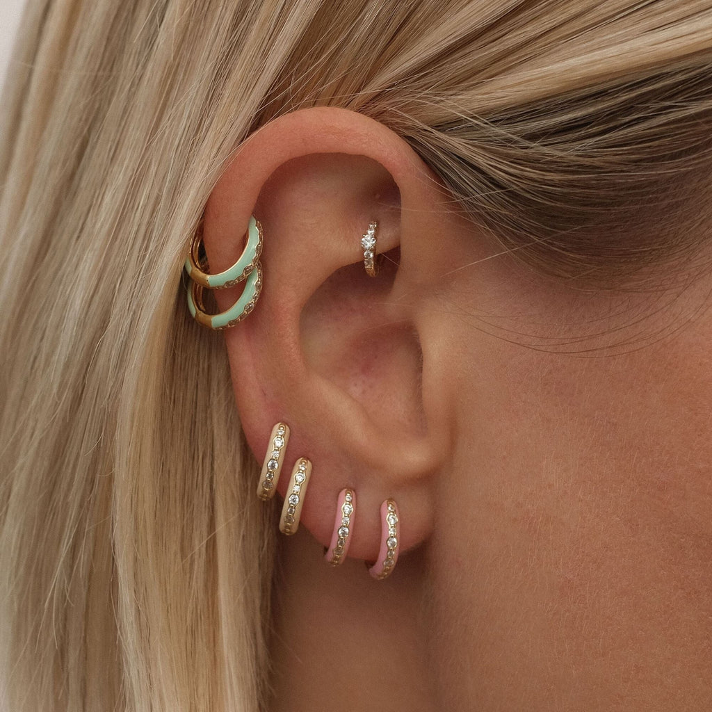 Reuben 6-piece enamel earring set