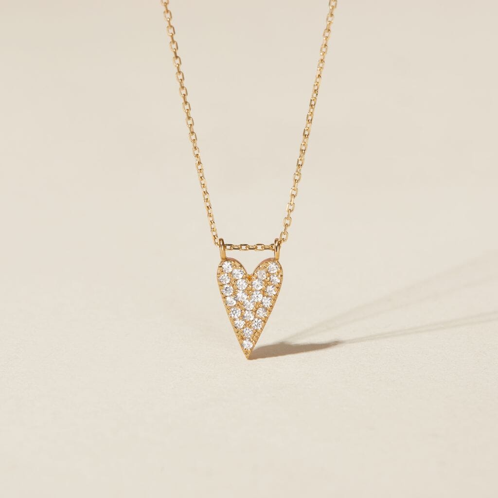 Brulee crystal heart necklace