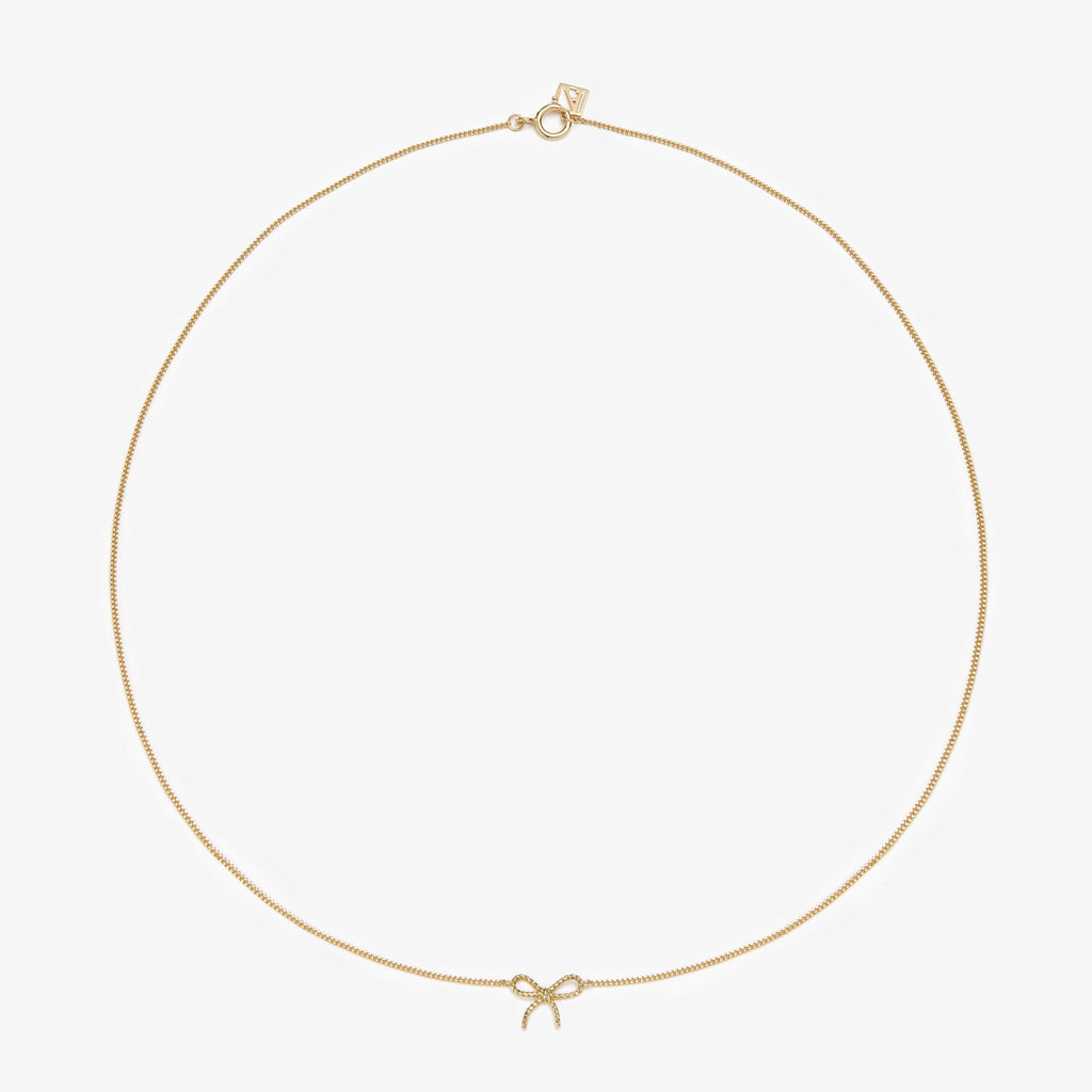 Ace baby bow necklace