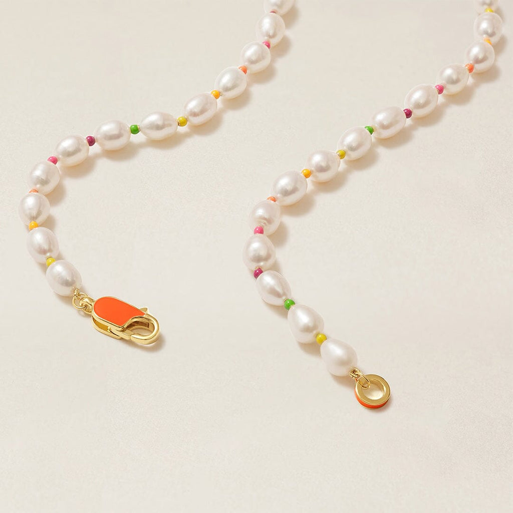 Kurt neon pearl necklace