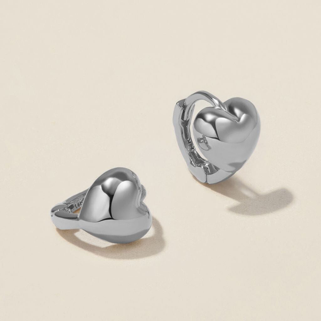 Boo heart mini huggie earrings