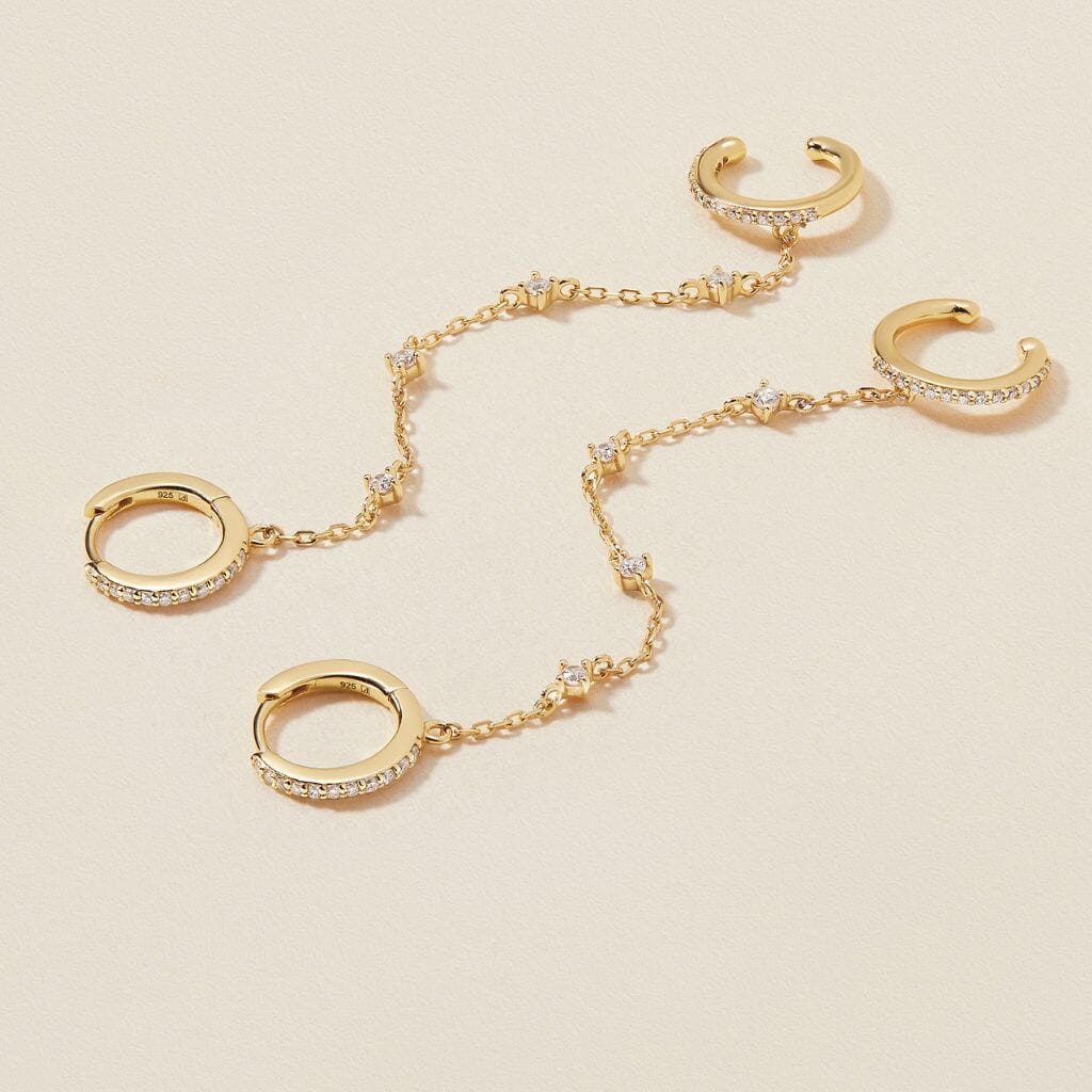 Olsen chained cuff earrings