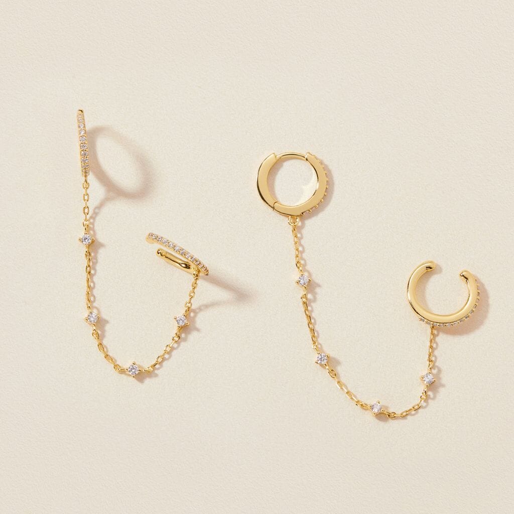 Olsen chained cuff earrings