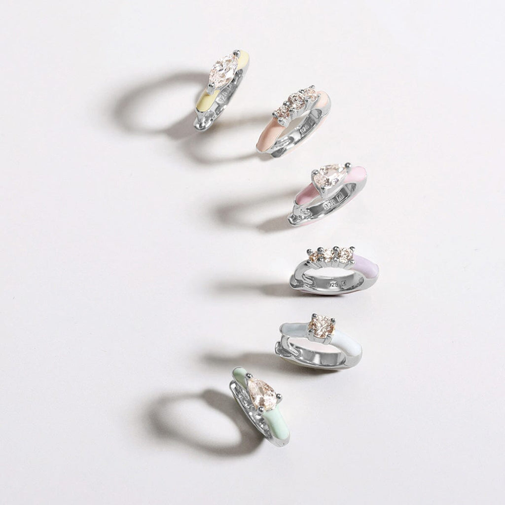 Burton enamel sherbet 6-piece earring set