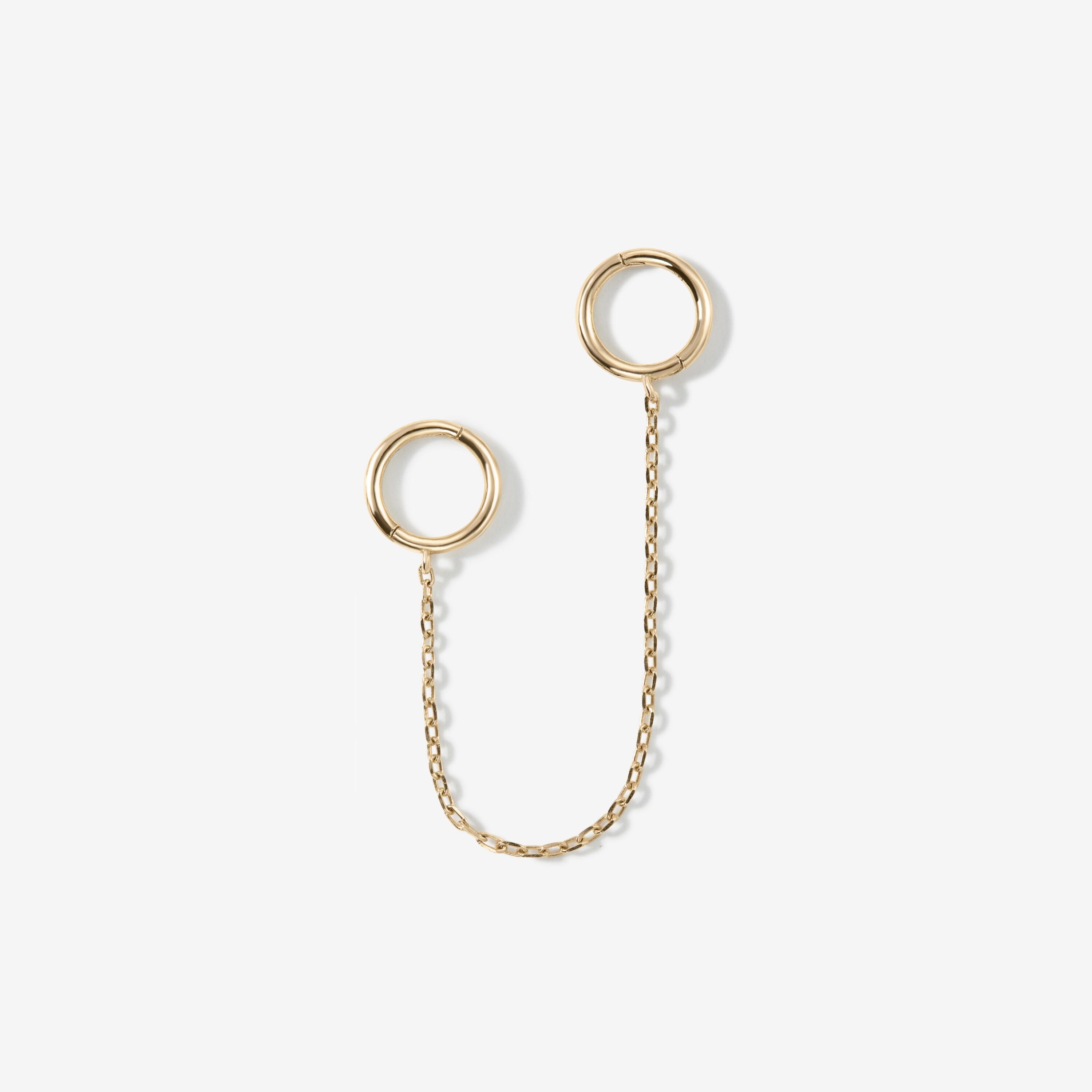 Cloud chain hoop earring