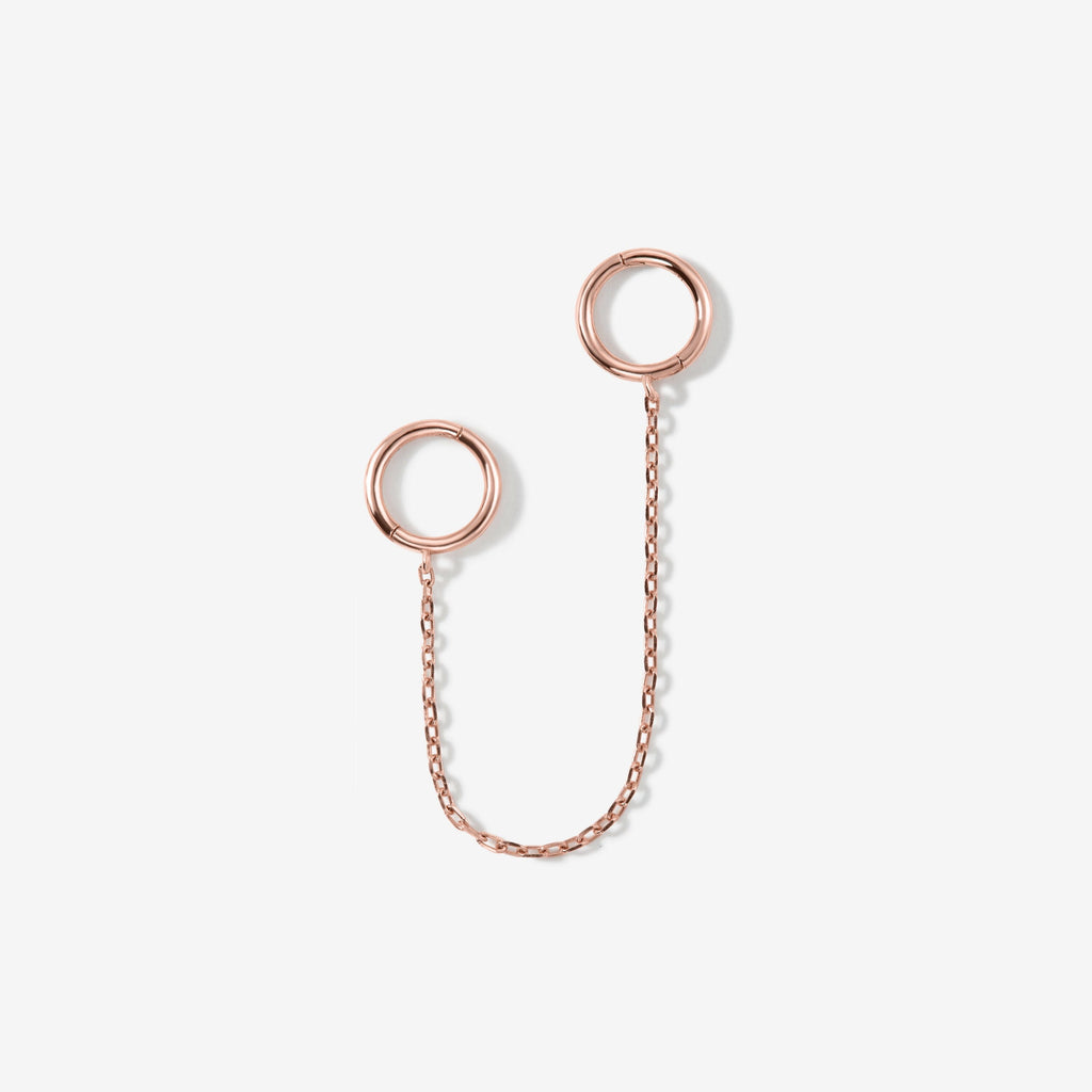 Cloud chain hoop earring