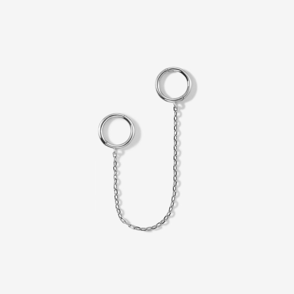Cloud chain hoop earring