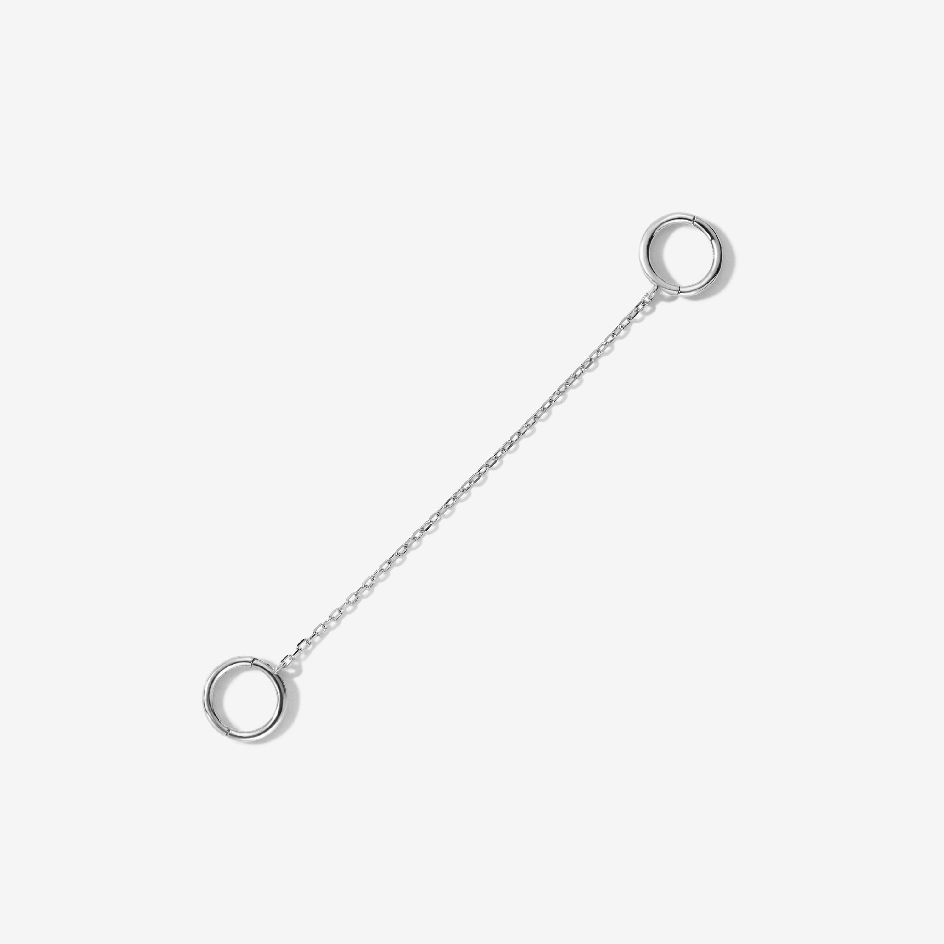 Cloud chain hoop earring