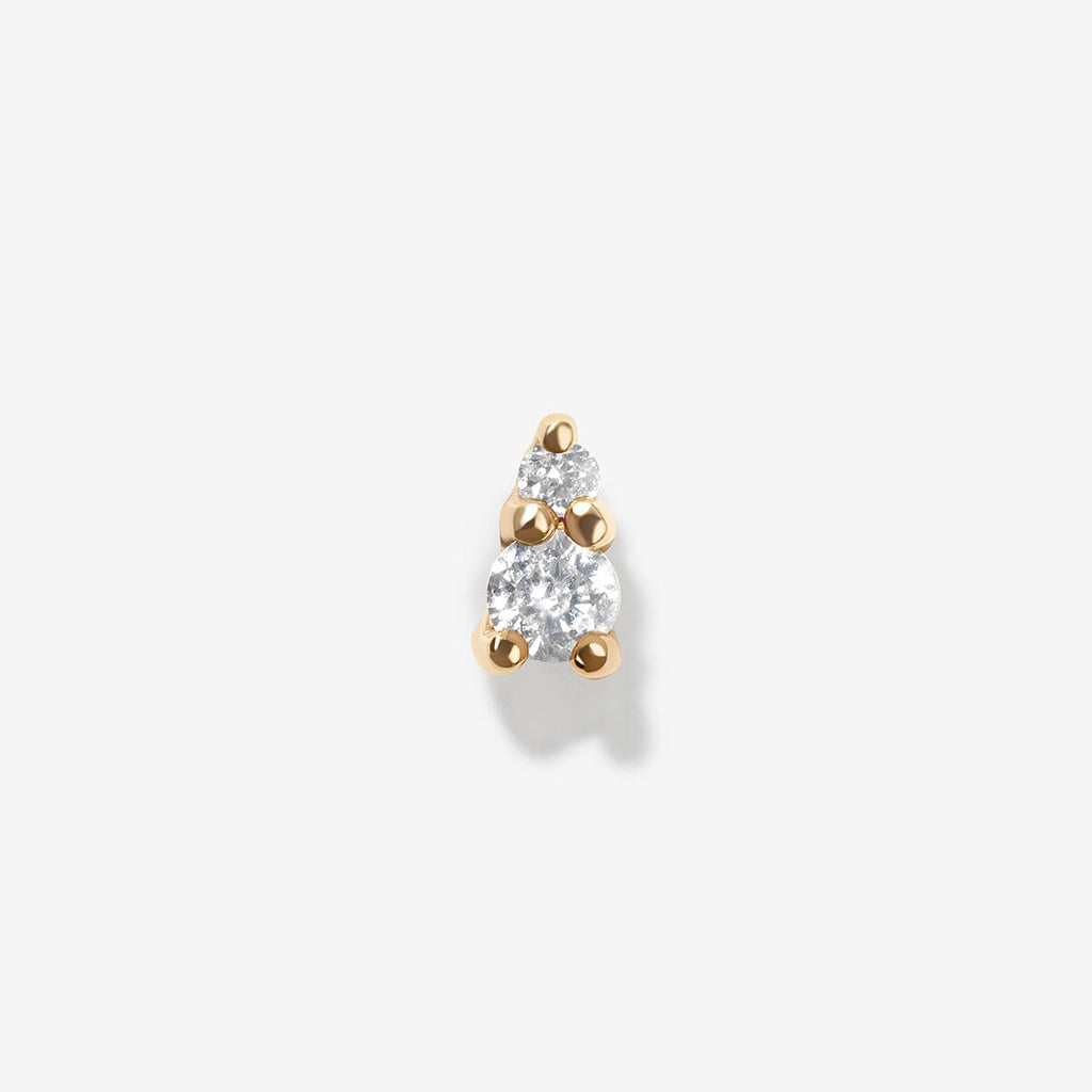 Cabriole diamond stud piercing