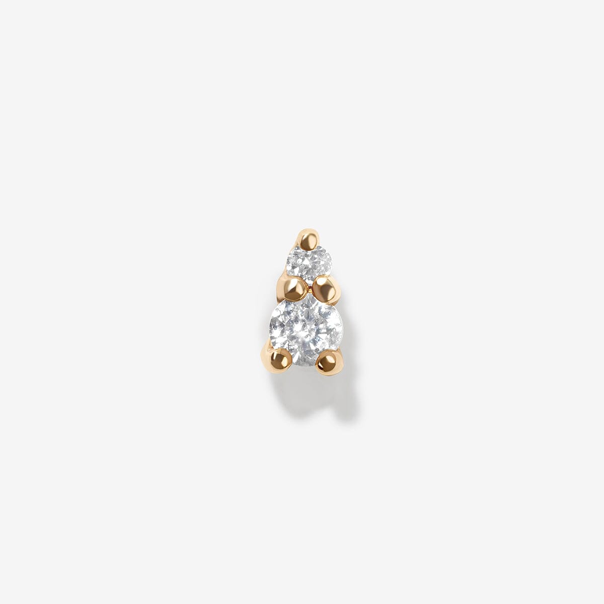 Cabriole diamond stud piercing