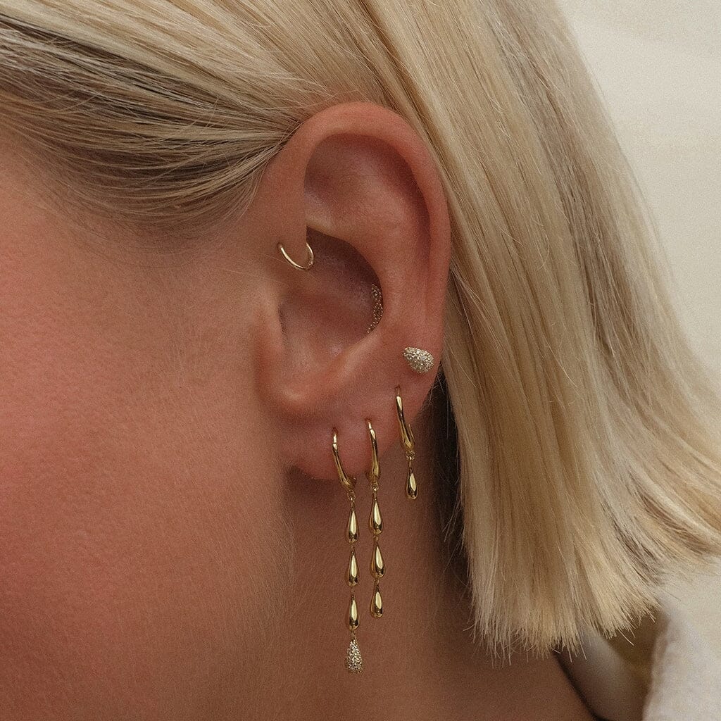 Pollock drip earrings