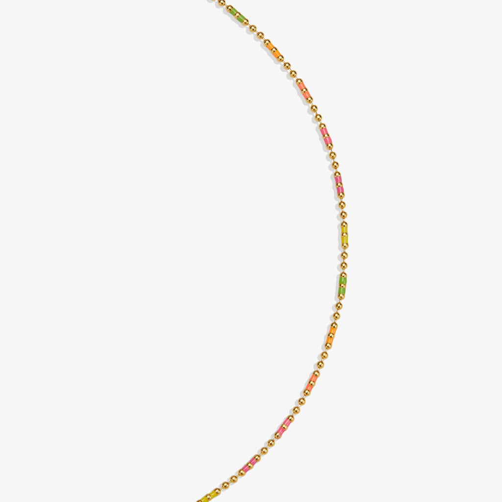 Emin neon ball chain necklace