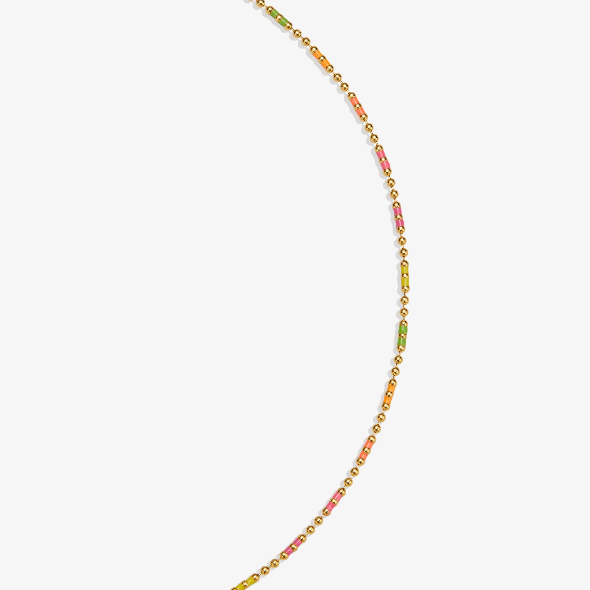 Emin neon ball chain necklace