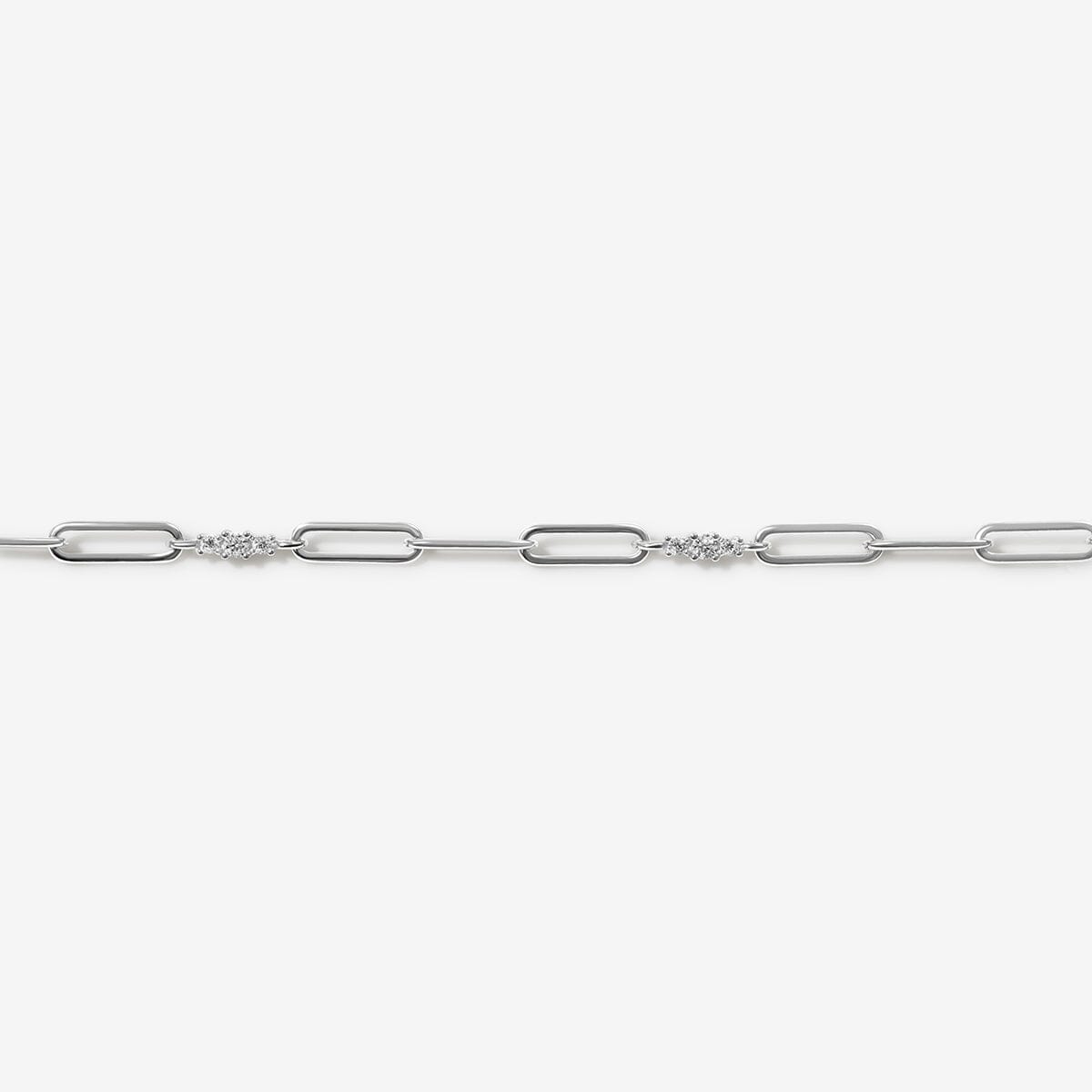 Rojas triple link paperclip chain anklet