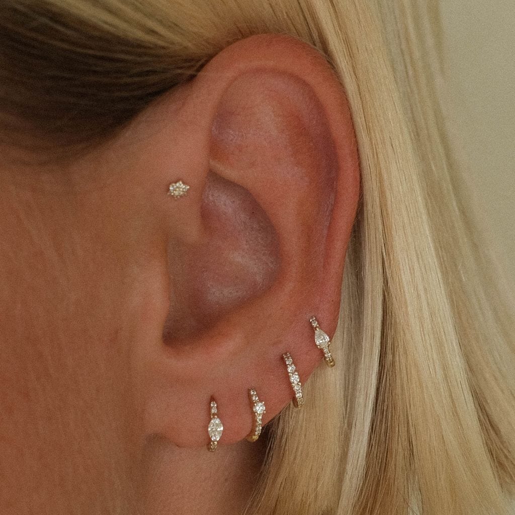 Whistler huggie piercing