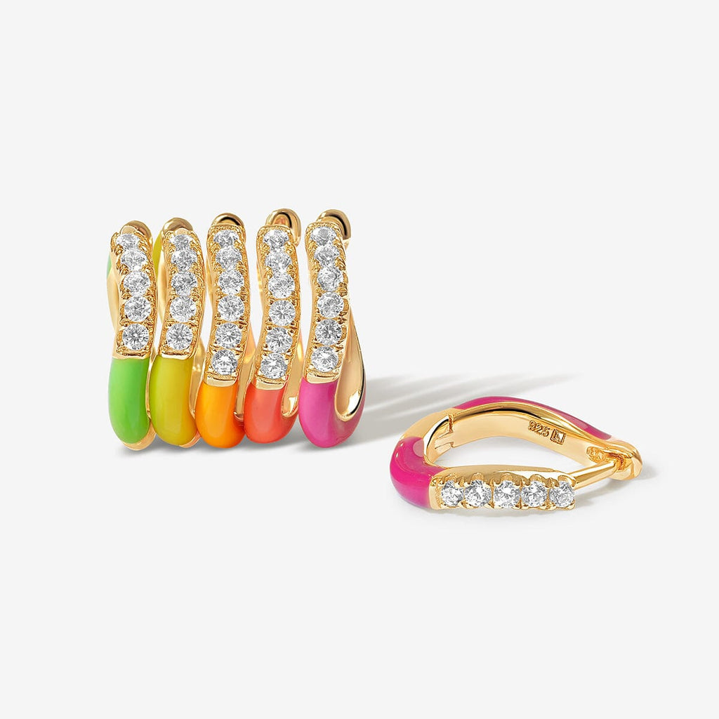 Gavin neon enamel 6-piece earring set