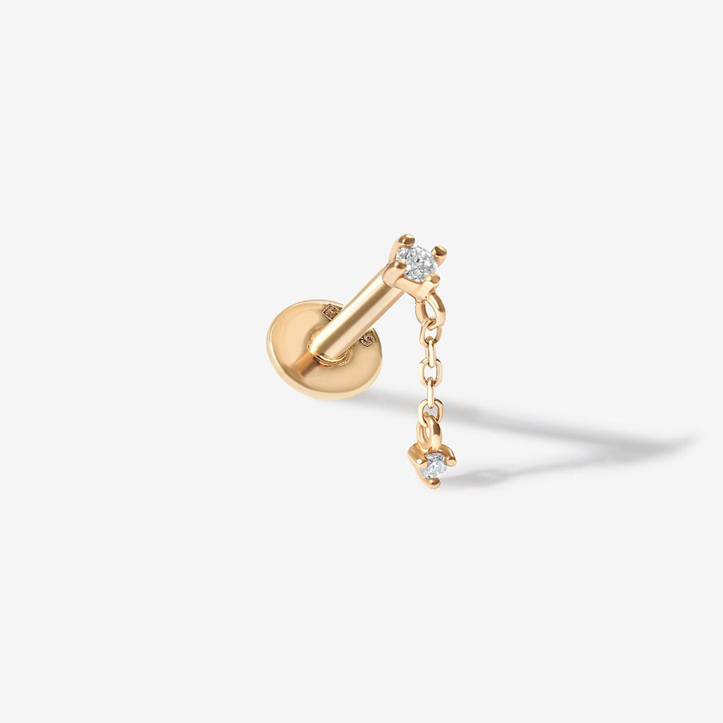 Haluk diamond stud piercing