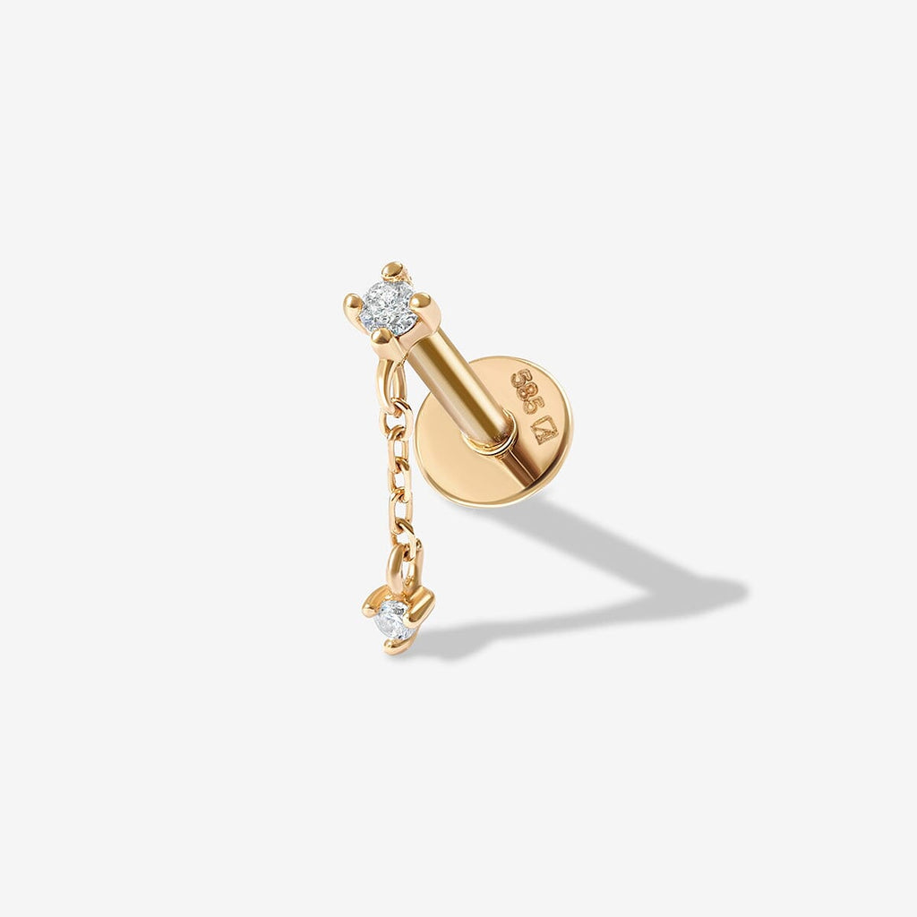 Haluk diamond stud piercing