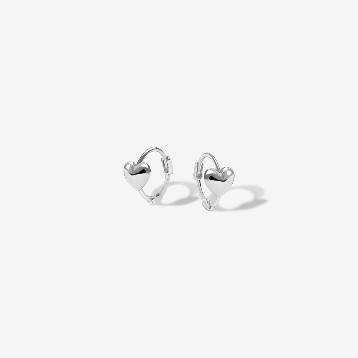 Justin micro heart huggie earrings