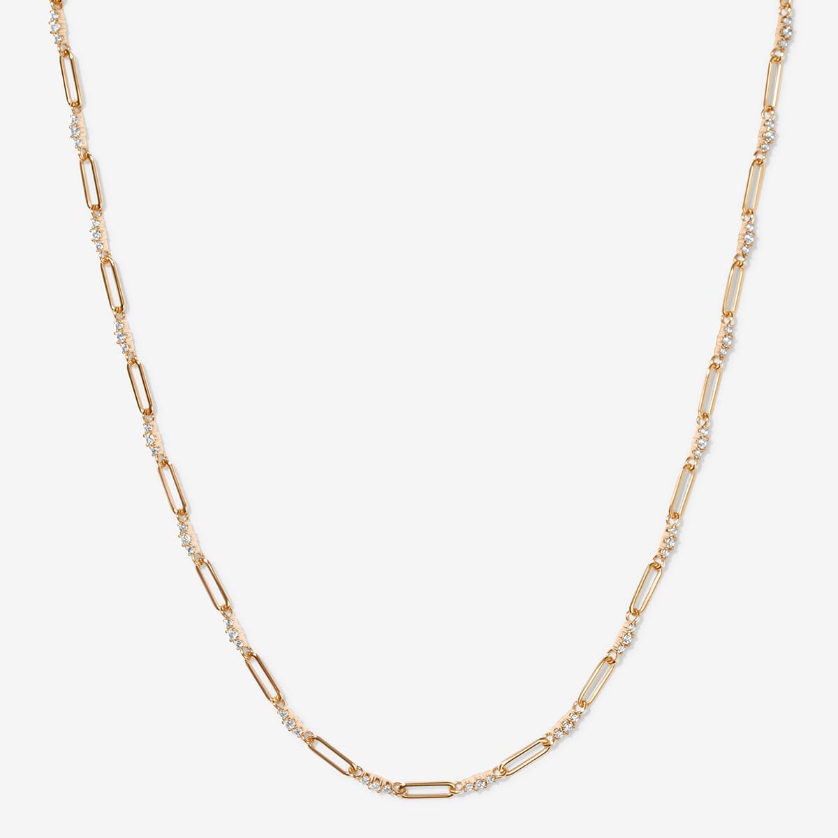 Kahl single link paperclip chain necklace