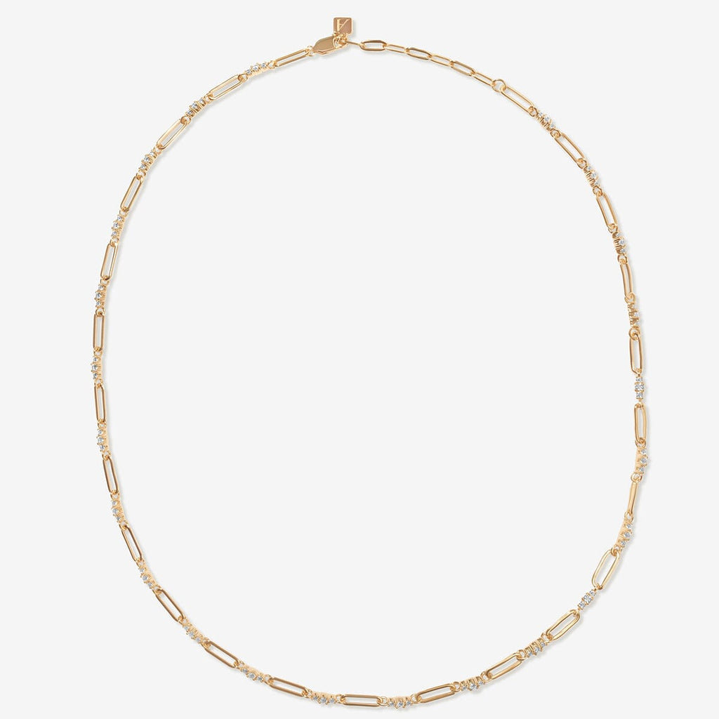 Kahl single link paperclip chain necklace