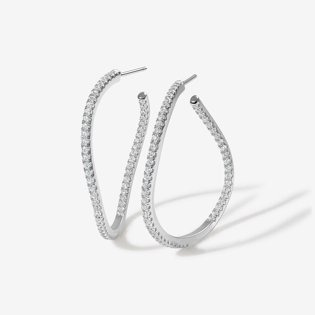 Tao wave maxi hoop earrings