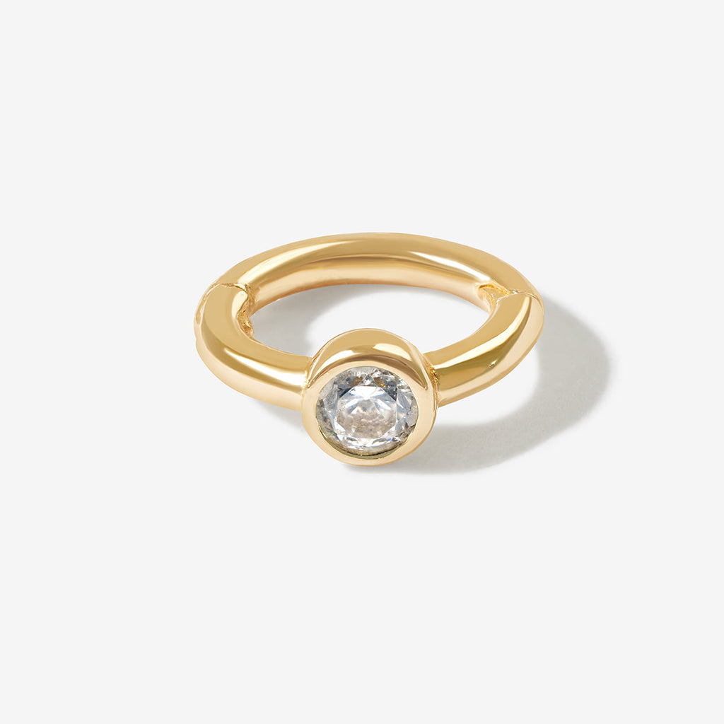 Lono birthstone huggie