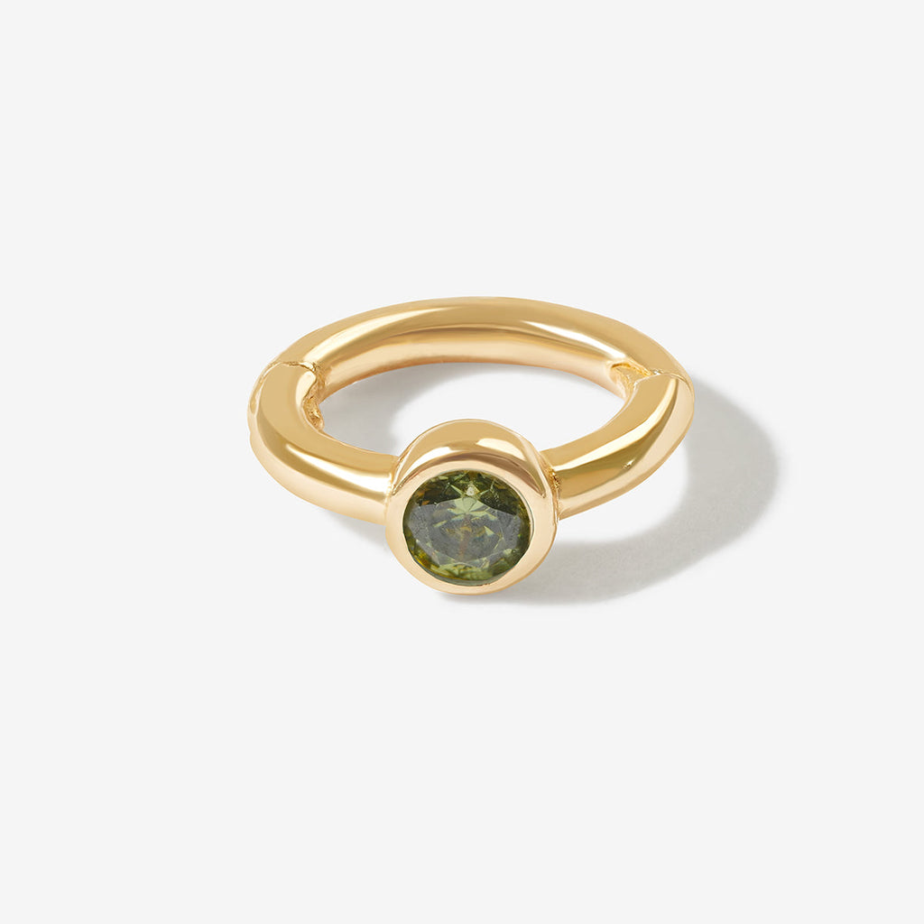 Lono birthstone huggie