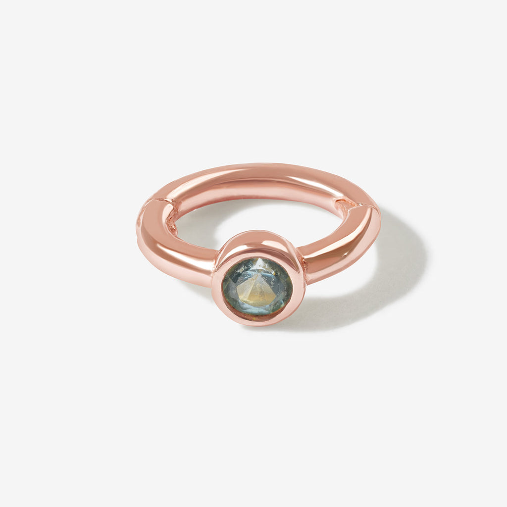 Lono birthstone huggie